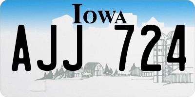 IA license plate AJJ724