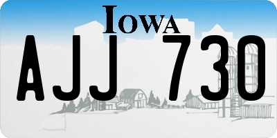 IA license plate AJJ730