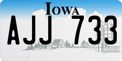 IA license plate AJJ733