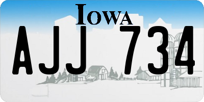 IA license plate AJJ734