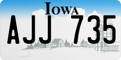 IA license plate AJJ735