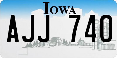 IA license plate AJJ740