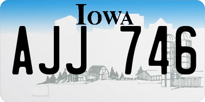 IA license plate AJJ746