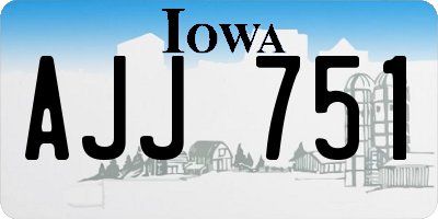 IA license plate AJJ751