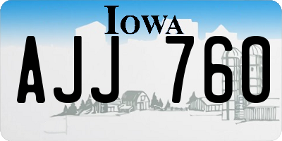 IA license plate AJJ760
