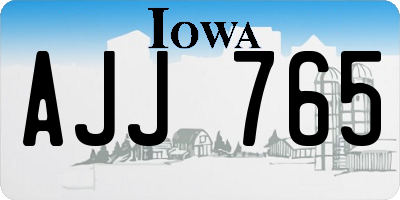 IA license plate AJJ765