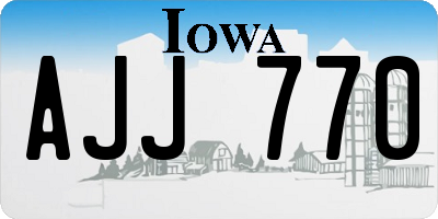 IA license plate AJJ770