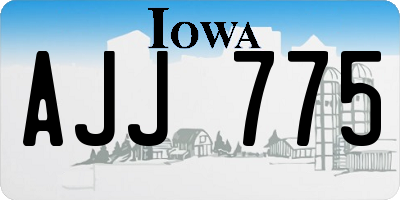 IA license plate AJJ775