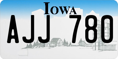 IA license plate AJJ780