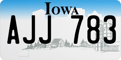IA license plate AJJ783