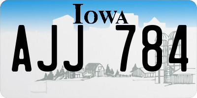 IA license plate AJJ784