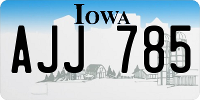IA license plate AJJ785