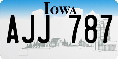 IA license plate AJJ787