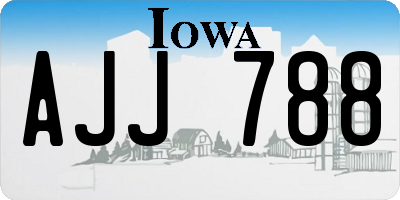 IA license plate AJJ788