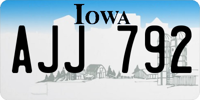IA license plate AJJ792