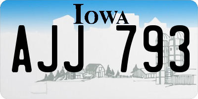 IA license plate AJJ793