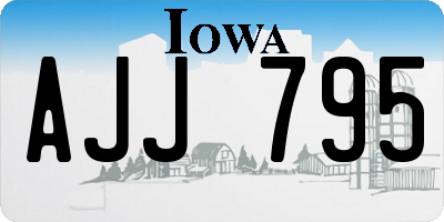 IA license plate AJJ795