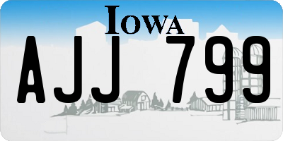 IA license plate AJJ799