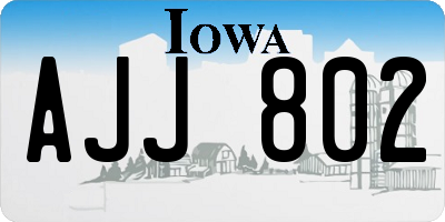 IA license plate AJJ802