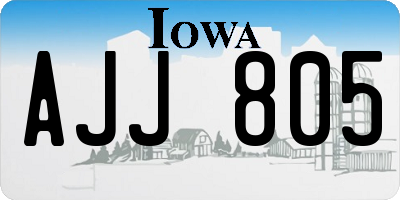 IA license plate AJJ805