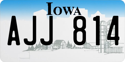 IA license plate AJJ814
