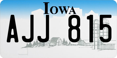 IA license plate AJJ815
