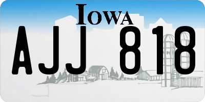 IA license plate AJJ818