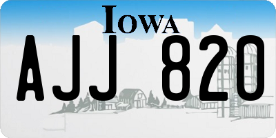 IA license plate AJJ820
