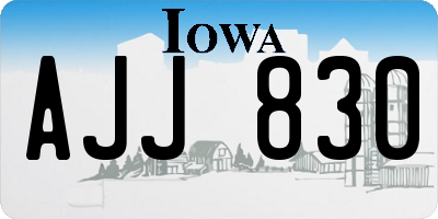 IA license plate AJJ830