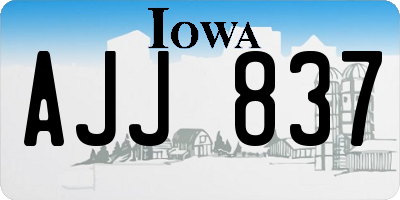 IA license plate AJJ837
