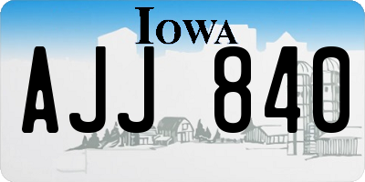 IA license plate AJJ840