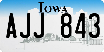 IA license plate AJJ843