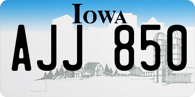 IA license plate AJJ850