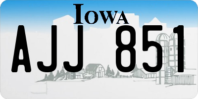IA license plate AJJ851