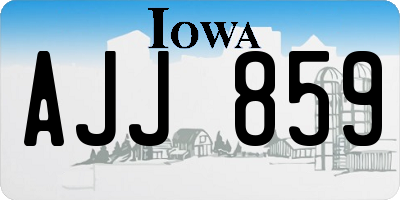 IA license plate AJJ859