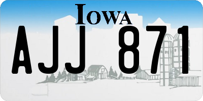 IA license plate AJJ871