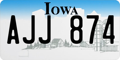 IA license plate AJJ874