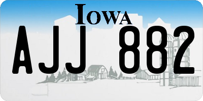 IA license plate AJJ882