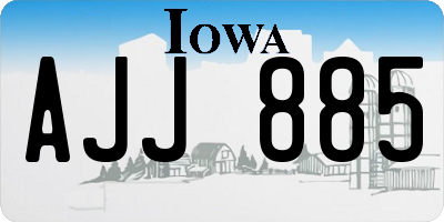 IA license plate AJJ885