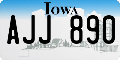 IA license plate AJJ890
