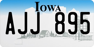 IA license plate AJJ895