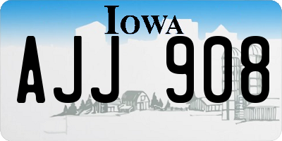 IA license plate AJJ908