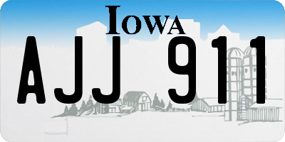IA license plate AJJ911