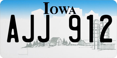 IA license plate AJJ912