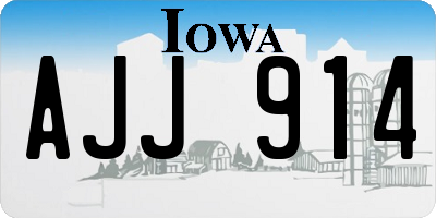 IA license plate AJJ914