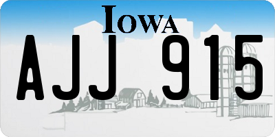 IA license plate AJJ915