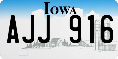IA license plate AJJ916