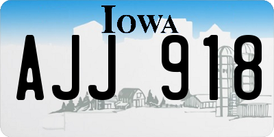 IA license plate AJJ918