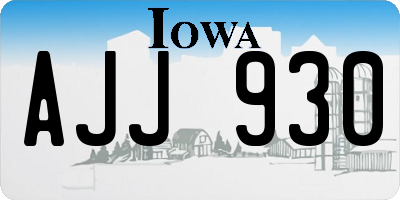IA license plate AJJ930