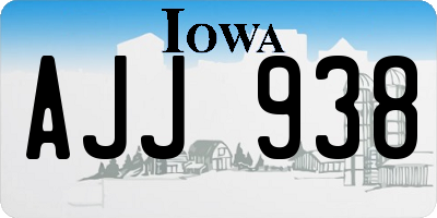 IA license plate AJJ938